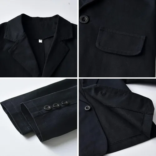 Vista 4 de Conjunto de chaleco de 3 piezas para niños, conjunto de camisa de manga larga y pantalones con corbata