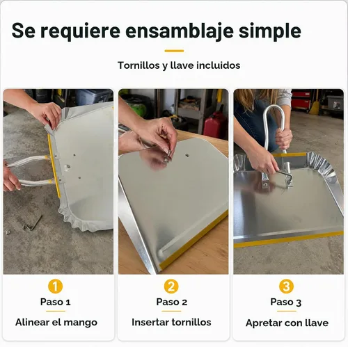 Vista 4 de Sartén de metal resistente de 17 pulgadas con juego de cepillos