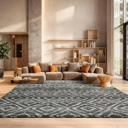 Vista 41 de SAFAVIEH Colección Adirondack Alfombra Decorativa - 2'6" x 4', Negro y Marfil, Diseño Moderno Desgastado, No Desprende Pelusa y Fácil Cuidado, Ideal