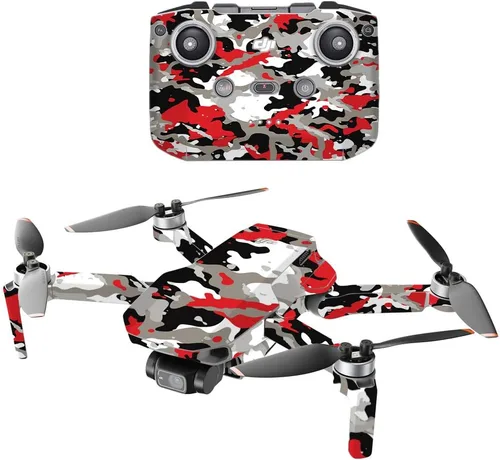 Vista 8 de MightySkins - Compatible con DJI Mini 2 Dron portátil - Artic Camo Funda protectora de vinilo duradera y única Fácil de aplicar, quitar