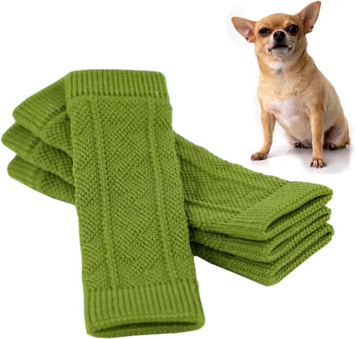 Vista 6 de difas Protector de codo de perro, 4 calcetines de punto para patas de perro, cubierta para heridas de perro con material respetuoso con la piel