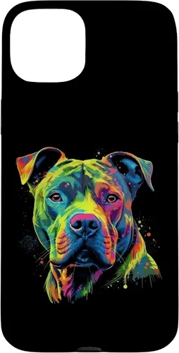 Vista 9 de Pit Bull Mom Dog Lover Colorful Artistic Pitbull Owner Women Case for iPhone 17