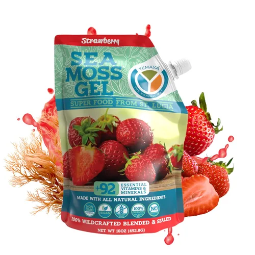 Vista 9 de Yemayá - Gel orgánico de musgo marino con mango Gel de masa marina silvestre mejorado con fruta real, energía, digestión, cabello, piel y uñas
