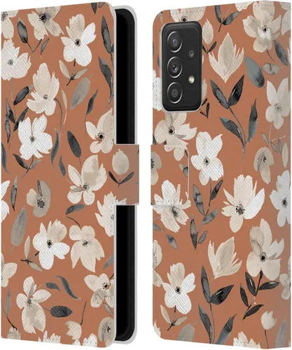 Vista 328 de Head Case Designs Officially Licensed Ninola Ditsy Flowers Yellow Nature Bold Leather Wallet Case Compatible with Samsung Galaxy A07 4G
