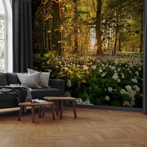 Vista 66 de artgeist Mural de pared premium Bosque púrpura, 79 x 55 pulgadas, papel tapiz no tejido, decoración de pared de vellón, impresión fotográfica