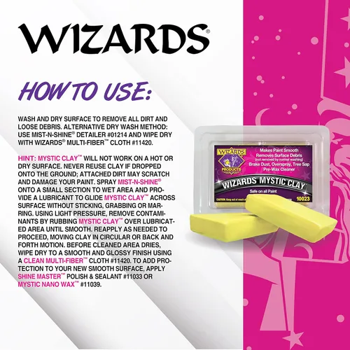 Vista 3 de Wizards Barra de arcilla mística – Bloque de arcilla flexible y fácil de remodelar – Removedor de suciedad y savia de superficie para detalles