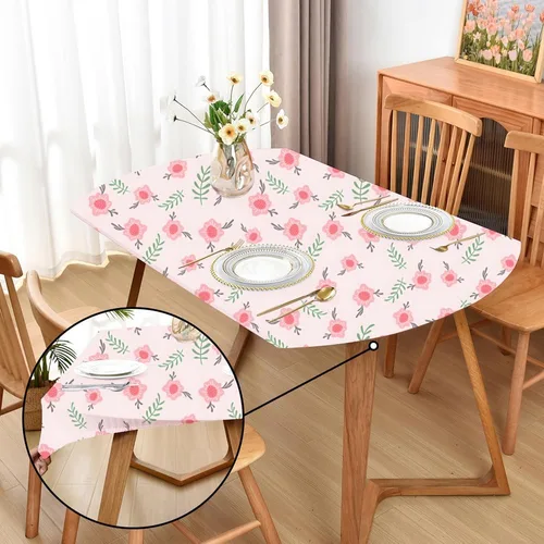 Vista 63 de Mantel ajustado blanco con elástico para mesas plegables de 48x48 pulgadas, manteles lavables y elásticos de elastano para mesas de cartas, manteles