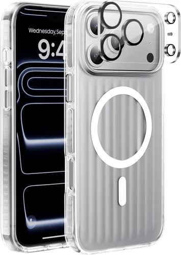 Vista 16 de Funda magnética para iPhone Air con protector de lente de cámara, protección grado militar de 10 pies, compatible con funda MagSafe Slim para iPhone