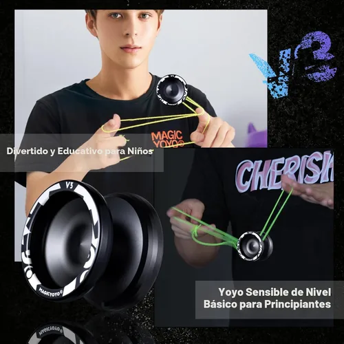 Vista 3 de MAGICYOYO V3 Yoyo para niños de 8 a 12 años o más, Yoyo profesional sensible con doble función, yoyo profesional para adultos con 12 cuerdas