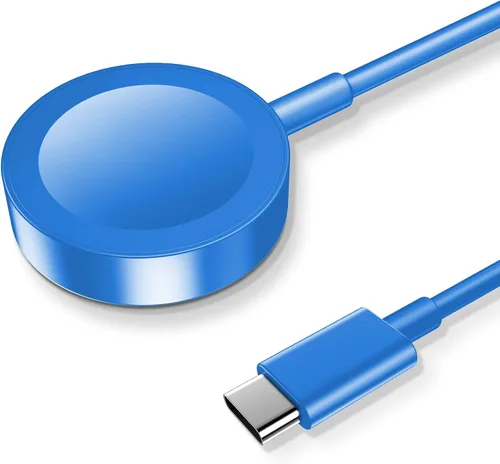Vista 13 de Cable de carga magnético para cargador de Apple Watch, puerto USB C, cable de carga inalámbrico compatible con iWatch Series Negro