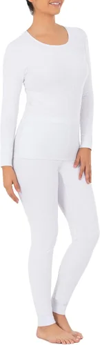 Vista 5 de Fruit of the Loom Set térmico premium de micro gofres para mujer, Gris