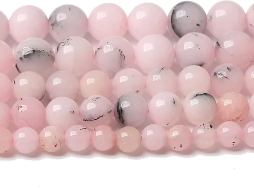 Vista 75 de 36 piezas de cuentas sueltas de espacio de jade de epidoto verde y rojo natural de 10 mm, cuentas redondas para hacer joyas DIY, collares, pulseras