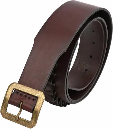 Vista 6 de Tourbon Calibre .357 .38 .44 .45 Rifle Cartucho Cinturón Cuero 25 Ranuras Redondas Pistola Bandolier Longitud Hasta 48 pulgadas