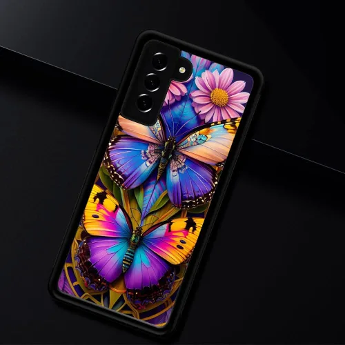 Vista 2 de Funda compatible con Samsung Galaxy S23 Plus, hermosa funda de mariposa Galaxy S23 Plus, delgada, suave, a prueba de golpes, de poliuretano