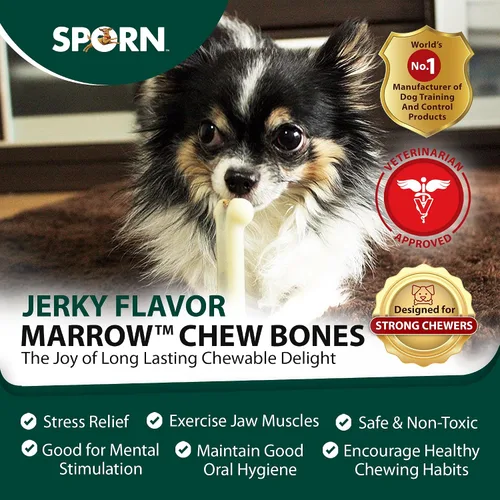 Vista 2 de Sporn Yuppie - Juguete dental para cachorros, masticable de médula, pequeño, blanco, (33810)