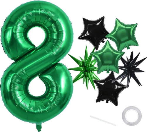 Vista 110 de Globos de números grandes, negros, de 40 pulgadas