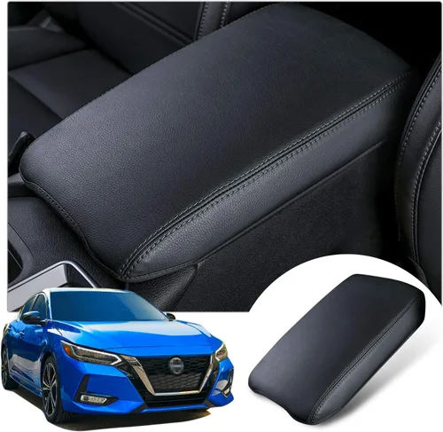 Vista 23 de YEE PIN Funda para reposabrazos central de automóvil, funda para tapa de consola Rogue X-Trail 2014-2019, caja de reposabrazos de consola central