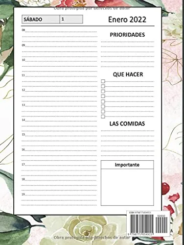 Vista 2 de Agenda 2022 Dia por Pagina A4 Planificador 2022 Grande 365 días del 01012022 al 31122022 1 Página 1 Día Horario de 0800 a 1900 ... x 27.94 cm