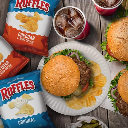Vista 4 de Ruffles Paquete variado de papas fritas, 40