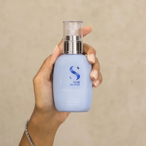 Vista 4 de Alfaparf Milano Semi di Lino - Crema espesante de densidad para cabello fino, protección térmica, construye el cuerpo, rellena el cabello, producto
