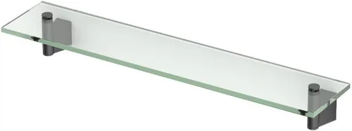 Vista 9 de Gatco 5057 Designer II - Estante de vidrio templado rectangular flotante, latón cepillado, estante de almacenamiento de ducha montado en la pared
