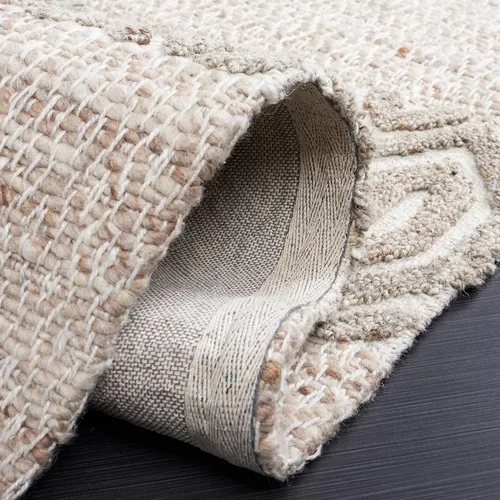 Vista 6 de SAFAVIEH Natura Collection Alfombra de pasillo, 2 pies 3 pulgadas x 9 pies, beige y marfil, lana hecha a mano, ideal para zonas de alto tráfico