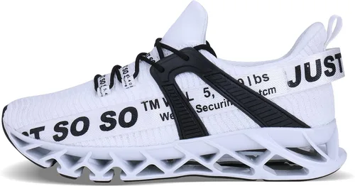 Vista 4 de COKAFIL - Zapatos de correr para hombre, tenis atléticos con bordes para caminar