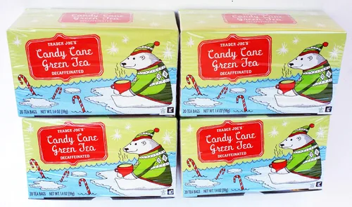 Vista 9 de Trader Joes - Té verde de bastón de caramelo descafeinado 20 bolsitas de té, un favorito navideño con sabores de menta, vainilla y canela