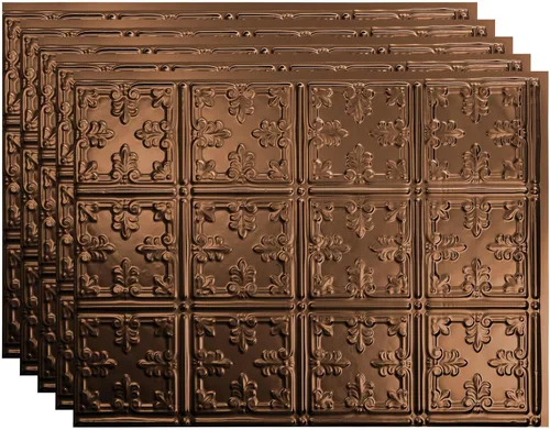 Vista 16 de FASÄDE Panel decorativo para salpicaduras de vinilo de estilo tradicional / patrón 10 en bronce antiguo (muestra de 6 x 6 pulgadas)