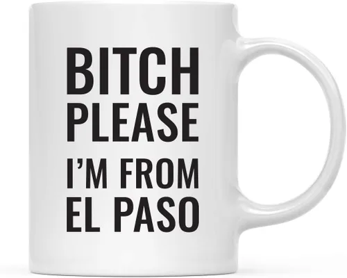 Vista 80 de Andaz Press Taza de café de 11 onzas, regalo de broma, Bitch Please I'm from Alabama, paquete de 1, incluye caja de regalo, divertidas ideas