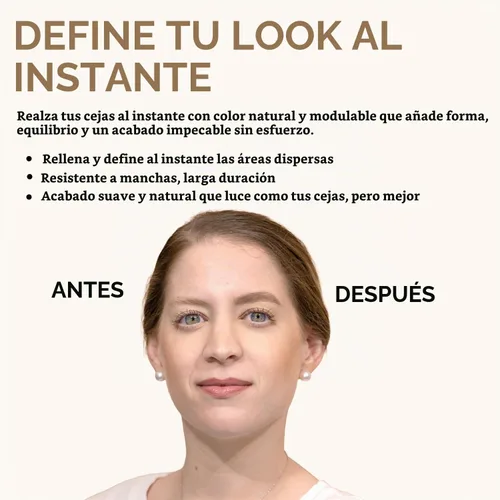 Vista 5 de Palladio Lápiz retráctil para definir cejas, punta triangular rellena las cejas para un aspecto natural, domina y da forma a las cejas con cepillo