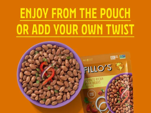 Vista 4 de Fillo's Paquete de Variedad de Frijoles Listos para Comer Frijoles Negros, Lentejas y Frijoles Rosados Sin Gluten, Sin Conservantes, Aptos