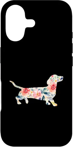 Vista 32 de Funda para perro salchicha floral para iPhone 12 mini
