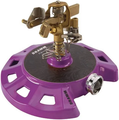 Vista 8 de Dramm 15086 Rociador de impulso de base circular con una base de metal resistente, color azul