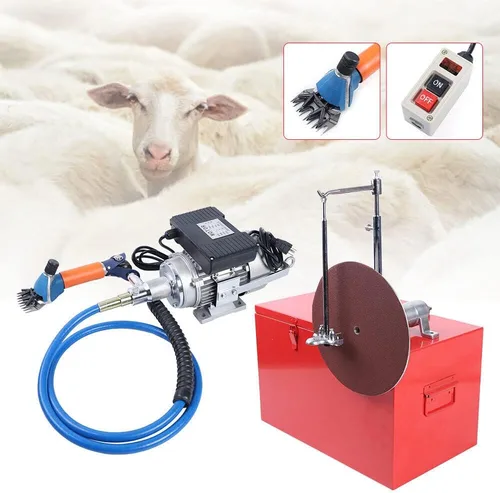 Vista 4 de DNYSYSJ Cizalla eléctrica de ovejas, 110 V 360 ° rotar tijeras de podar para cabras granja girar máquina eléctrica de lana máquina eléctrica