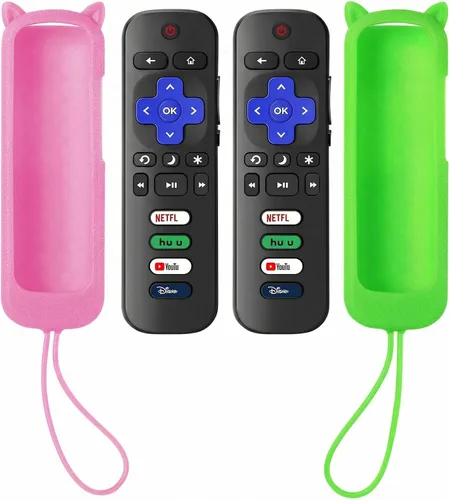 Vista 11 de Control remoto de repuesto para Roku TV con funda protectora suave, control remoto universal para TCL Roku/Hisense Roku/Onn Roku/Sharp Roku/Element