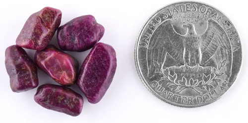 Vista 4 de 30 carats Natural Raw Ruby Rough Stone, Tiny Ruby Bullets, Crystals for Jewelry Making, Wire Wrapping Wholesale Gemstone Lot, Crystals, July