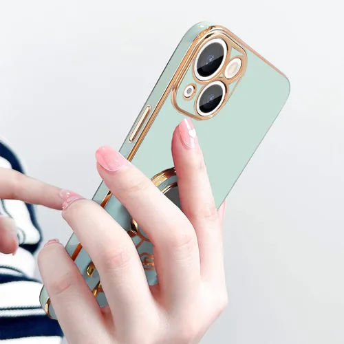Vista 3 de Pepmune - Funda para iPhone 14 con bonito soporte de astronauta 3D, color verde