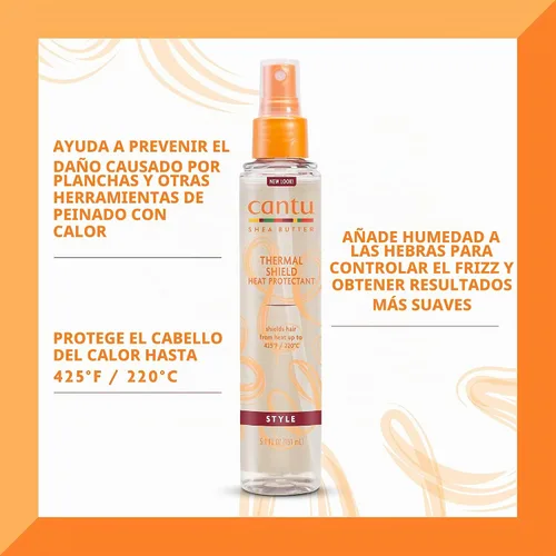 Vista 2 de Cantu Thermal Shield Protector térmico con manteca de karité, 5.1 onzas líquidas (paquete de 3)