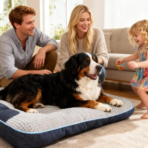 Vista 6 de Cama Ortopédica para Perros - Cama para Mascotas Tipo Sofá, Almohadilla Extra Gruesa y Cómoda para Jaula de Perros con Espacio para Moverse