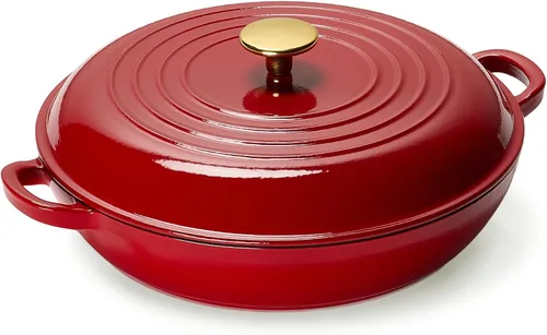 Vista 7 de CAROTE Utensilios de cocina de hierro fundido esmaltado de 3.4QT, sartén