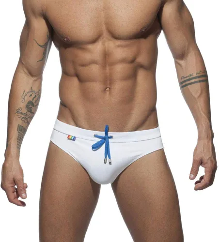 Vista 2 de UXH Traje de baño para hombre Briefs acolchado traje de baño masculino sexy natación bikini tabla playa surf natación troncos