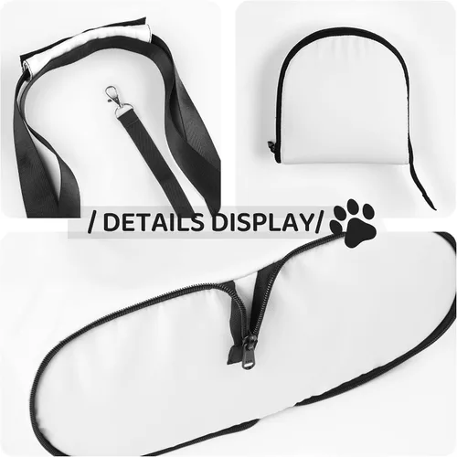 Vista 7 de Transportador personalizado para mascotas, diseño de huevos y pollo amarillo de dibujos animados de Pascua, plegable, de lados suaves, bolsa
