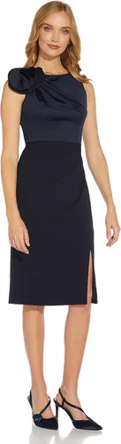 Vista 4 de Adrianna Papell Vestido corto de satén con espalda crepé para mujer