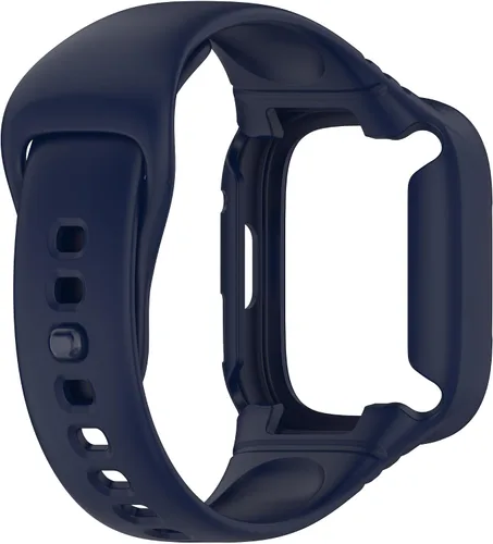Vista 5 de Correas de reloj compatibles con Redmi Watch 3, funda protectora de silicona suave con correas de repuesto ajustable para reloj deportivo Redmi