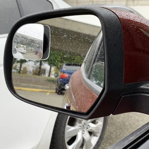 Vista 4 de Ampper Espejo de Punto Ciego en Forma de Abanico, Vidrio HD sin Marco Adhesivo Ajustable Convexo de Gran Angular Retrovisor Espejo para Automóvil