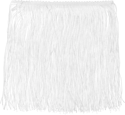 Vista 16 de Uxcell 10 yardas y 4 pulgadas beige con flecos de cadeneta - poliéster, estilo bohemio para múltiples ocasiones
