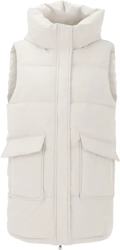 Vista 3 de Chaquetas acolchadas y ligeras para mujer, cuello alto, cremallera, con capucha, para invierno, a la moda, holgada, chaleco acolchado