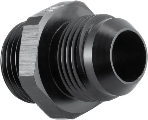 Vista 9 de 12AN Flare to -12 ORB O Ring Boss Fuel Pump Rail Adapter AN Fitting ORB Aluminio negro
