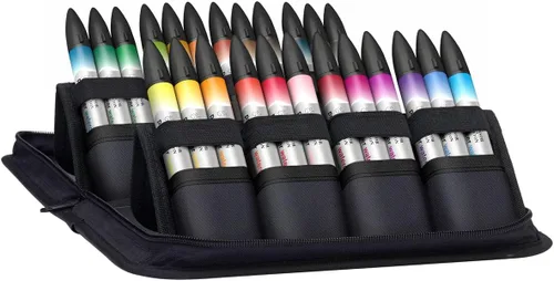 Vista 6 de Winsor & Newton ProMarker - Juego de marcadores de acuarela, 6 unidades, tonos básicos